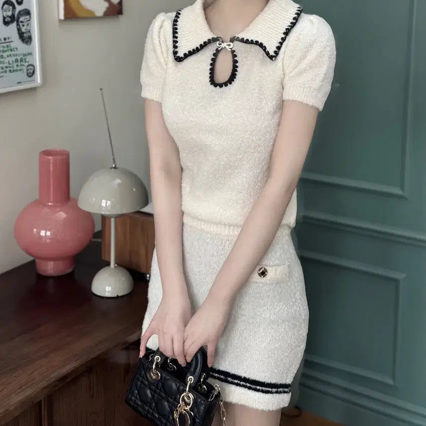 [BUNJANG] Bodeul Knit Two-Piece Set / 보들 니트 투피스