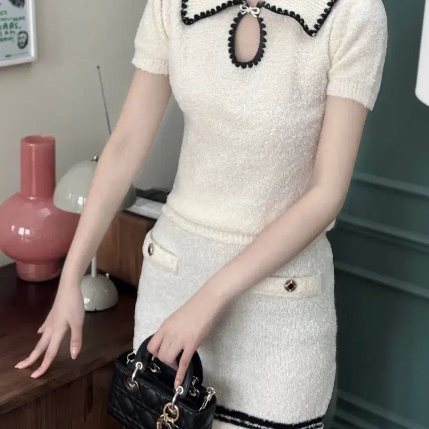 [BUNJANG] Bodeul Knit Two-Piece Set / 보들 니트 투피스