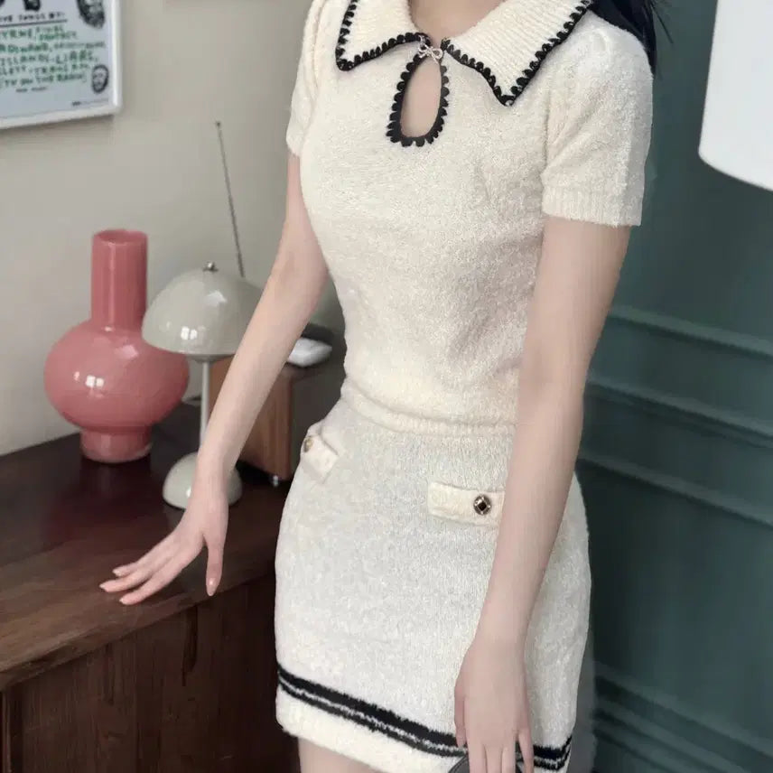 [BUNJANG] Bodeul Knit Two-Piece Set / 보들 니트 투피스