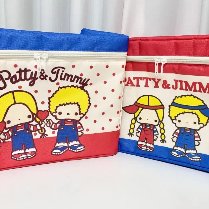 [BUNJANG] Sanrio Patty & Jimmy Sun Cap Storage Case / 산리오 패티앤지미 썬캡 지퍼형 수납 케이스 리빙박스(새상품)