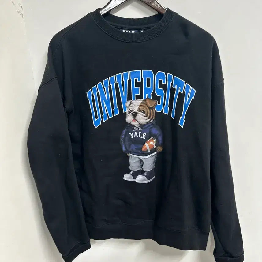 [BUNJANG] Arabia Vintage Yale Bulldog Print Sweatshirt / [만원 아라비아빈티지]예일 불독 프린팅 맨투맨 블랙 95