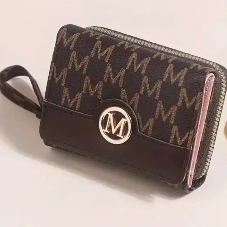 [BUNJANG] M Pattern Brown Wallet / M 패턴 반지갑(새상품)