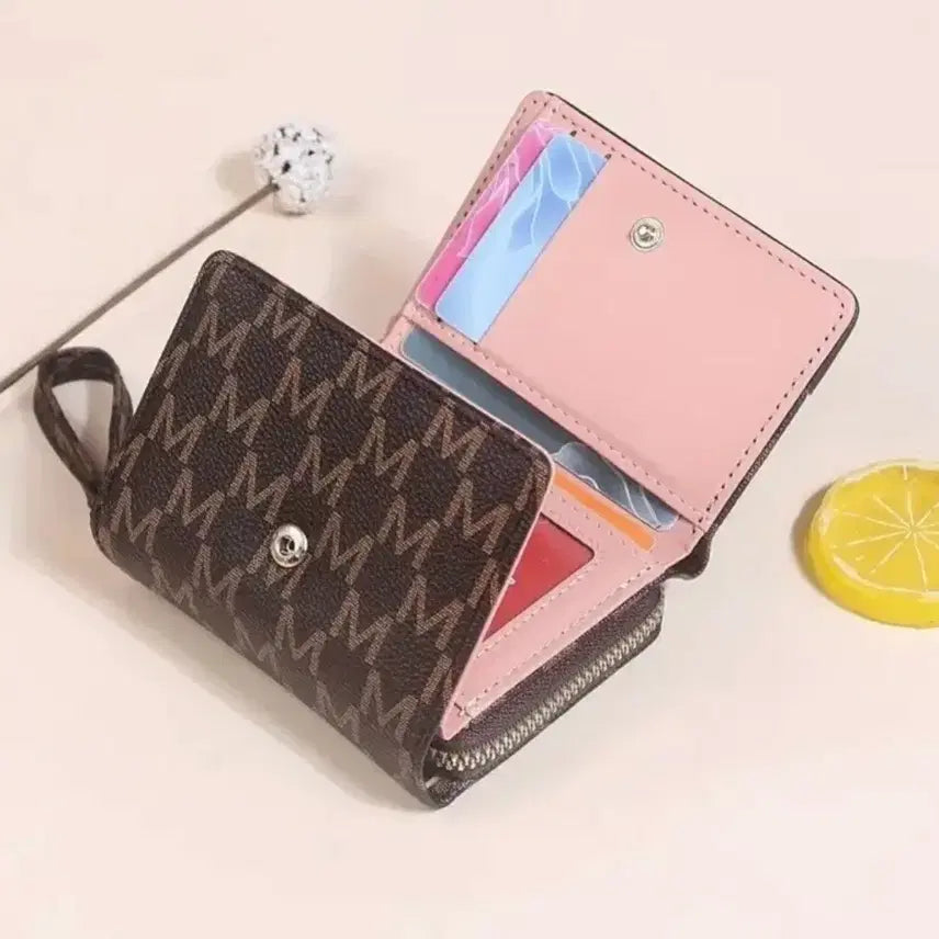 [BUNJANG] M Pattern Brown Wallet / M 패턴 반지갑(새상품)