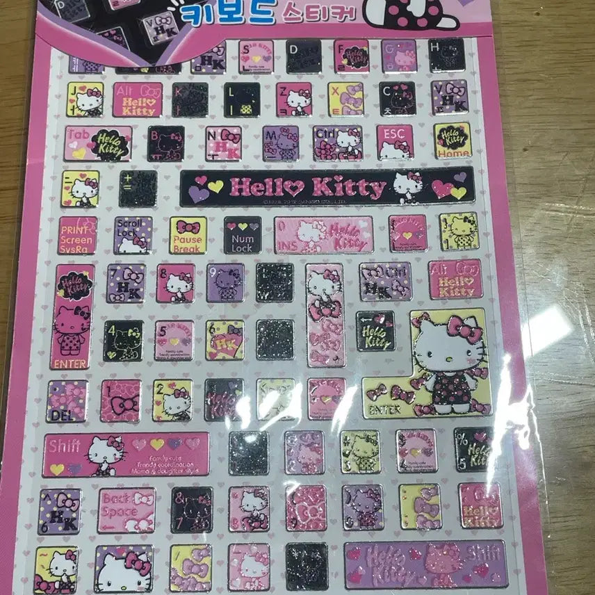 [BUNJANG] Kitty Classic Keyboard Sticker / 키티 고전 키보드 스티커