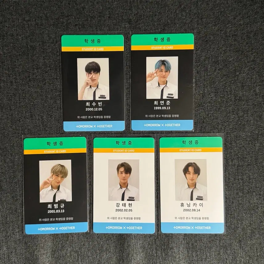 [BUNJANG] TXT 943 Student ID Photocard Bundle Set / 투바투 943 학생증 밤 낮 포카 일괄