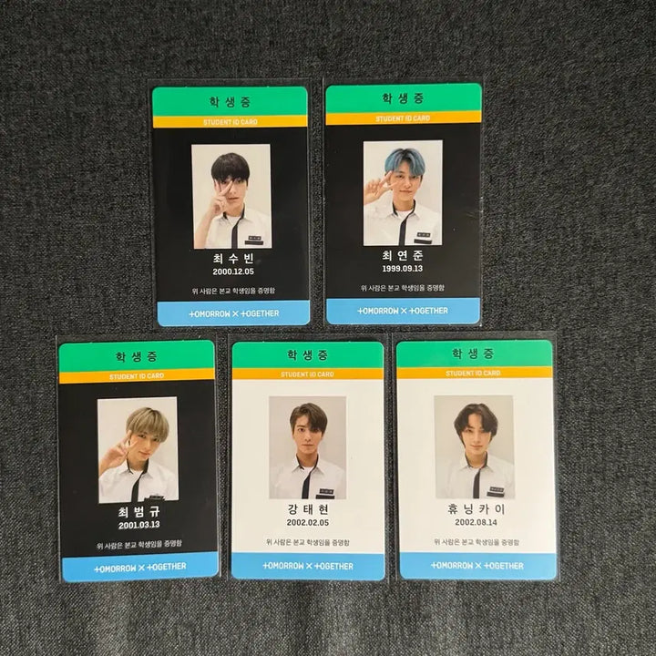 [BUNJANG] TXT 943 Student ID Photocard Bundle Set / 투바투 943 학생증 밤 낮 포카 일괄