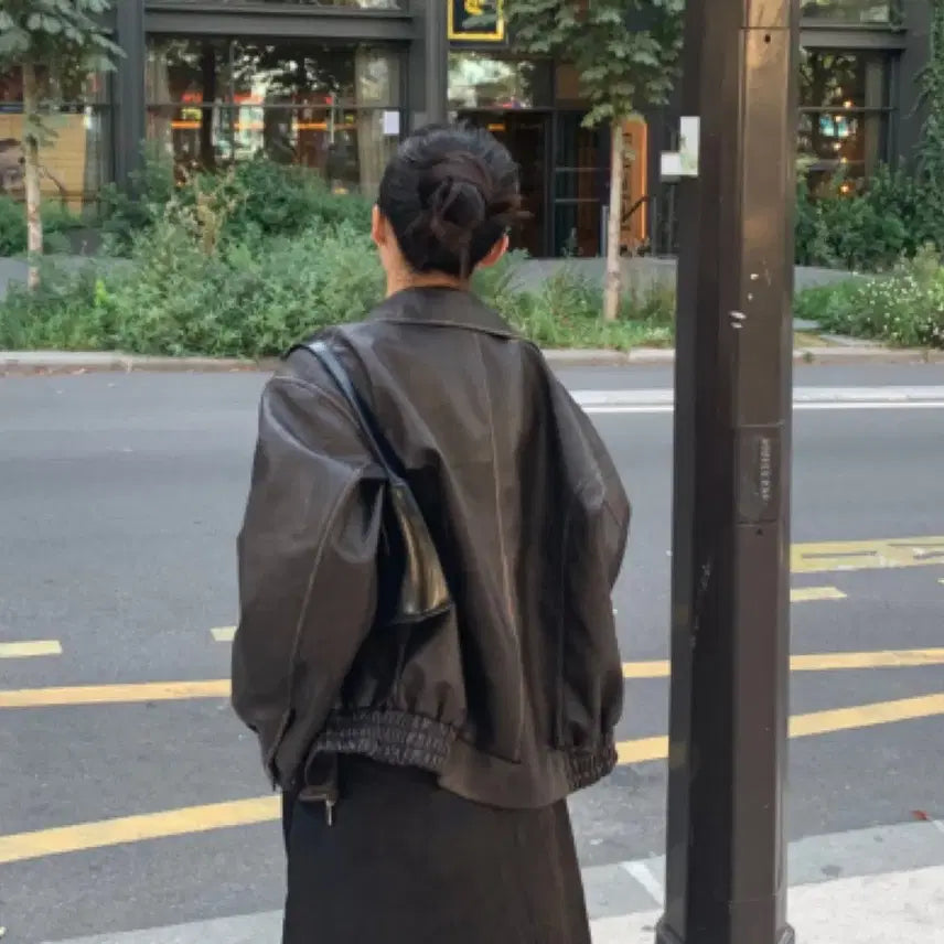 [BUNJANG] UINI Leather Jacket / 유이니 레더자켓