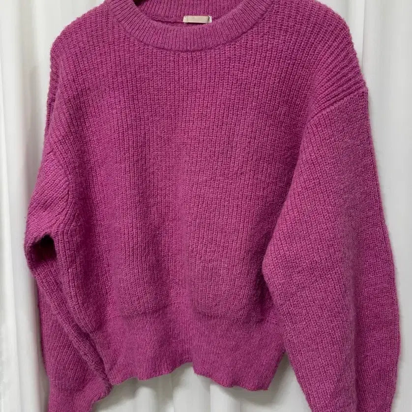 [BUNJANG] GU Pink Knit Sweater / GU 핑크색 니트 스웨터
