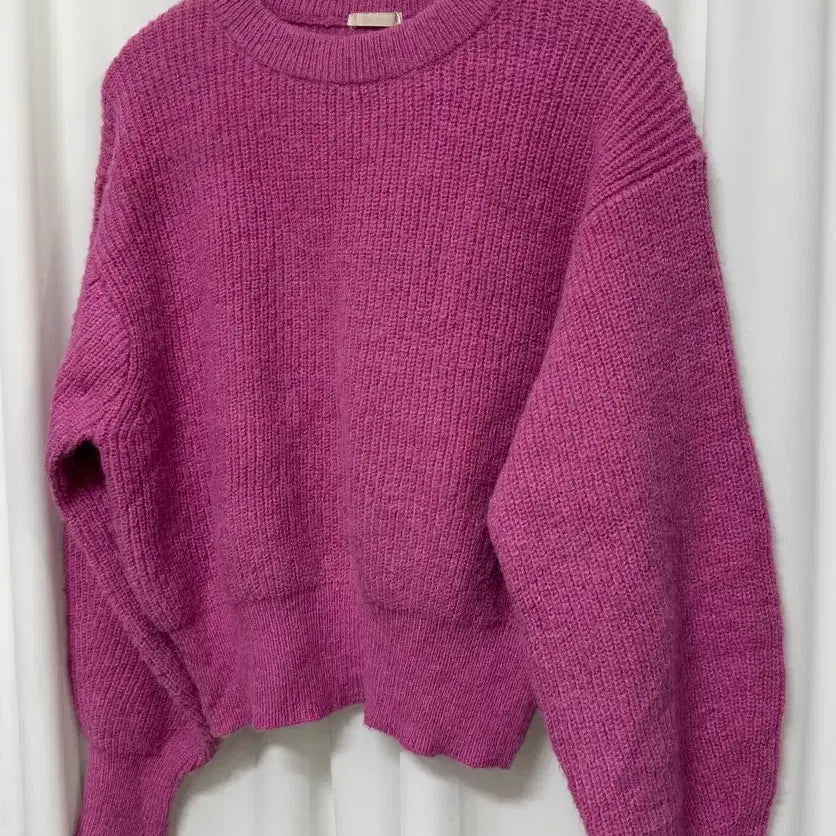 [BUNJANG] GU Pink Knit Sweater / GU 핑크색 니트 스웨터