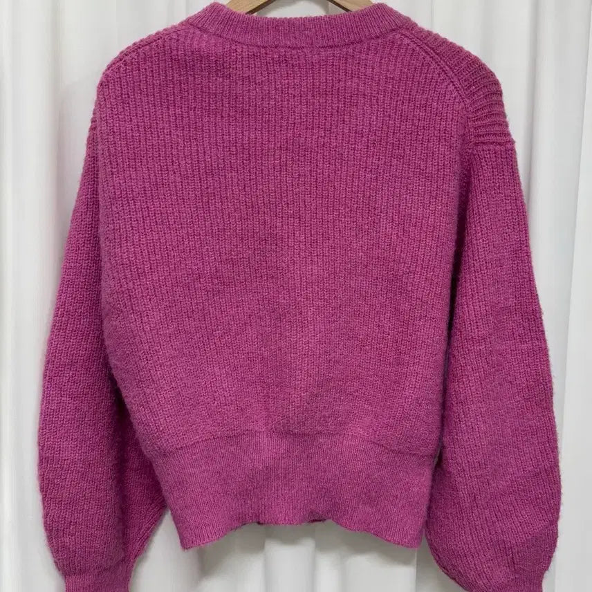 [BUNJANG] GU Pink Knit Sweater / GU 핑크색 니트 스웨터