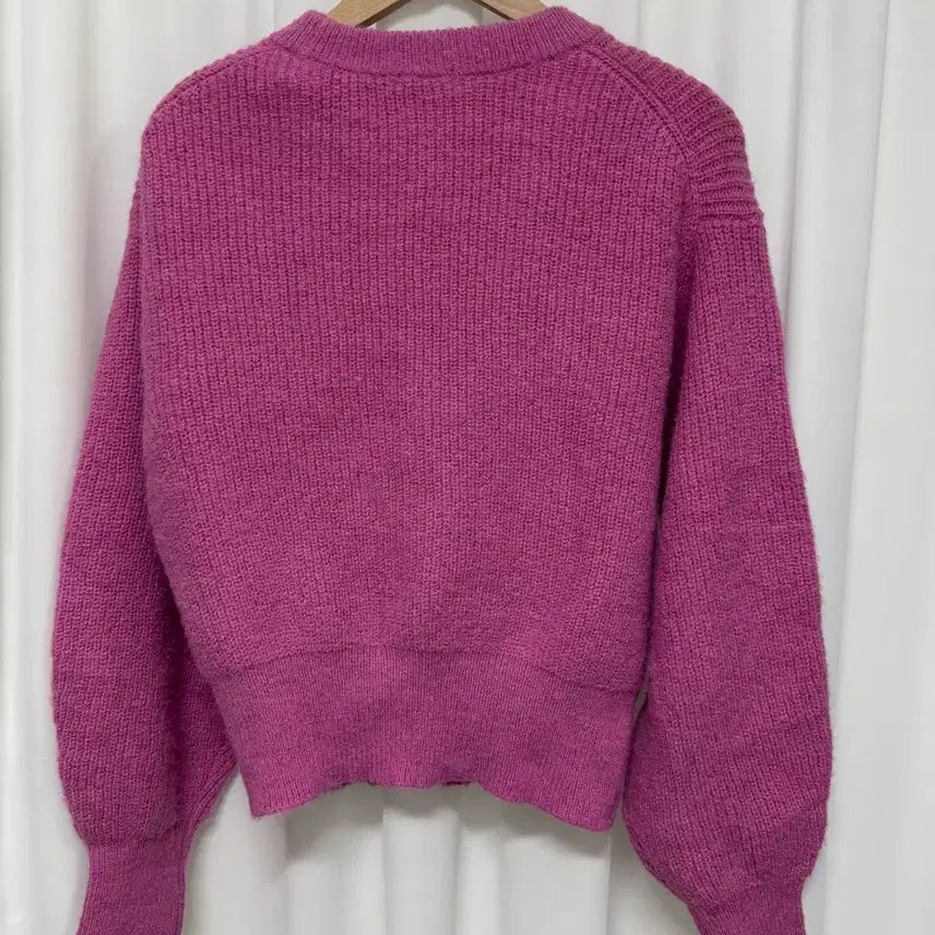 [BUNJANG] GU Pink Knit Sweater / GU 핑크색 니트 스웨터