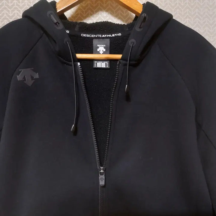 [BUNJANG] Descente Fleece Lined Basic Hooded Zip-Up 95 / 데상트 기모 베이직 본딩 플리즈 후드 집업 95