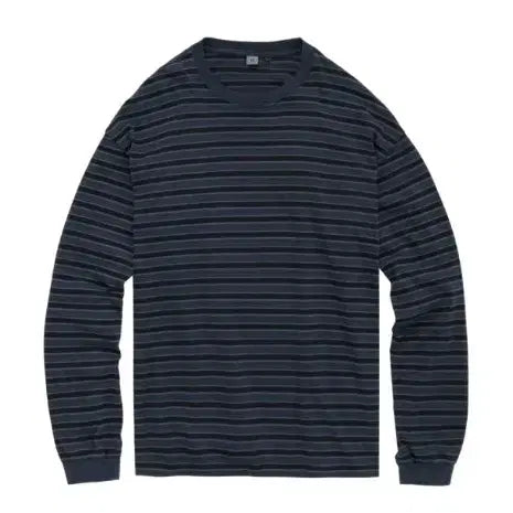 [SOLD OUT] [BUNJANG] Polytelu Stripe Long Sleeve Blue T-Shirt / 3 폴리테루 스트라이프 롱 슬리브 블루 티셔츠