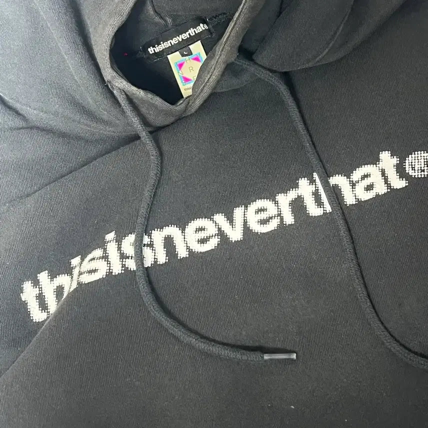 [BUNJANG] thisisneverthat Pixel Logo Hoodie / 디스이즈네버댓 블랙 후드티