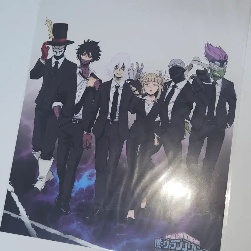 [BUNJANG] My Hero Academia Villain Suit Illustration Poster / 히로아카 정장 빌런 버전 일러스트 포스터