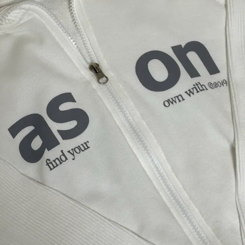 [BUNJANG] As On Salt Zip-Up White Jacket / 애즈온 솔트 집업 salt zip-up