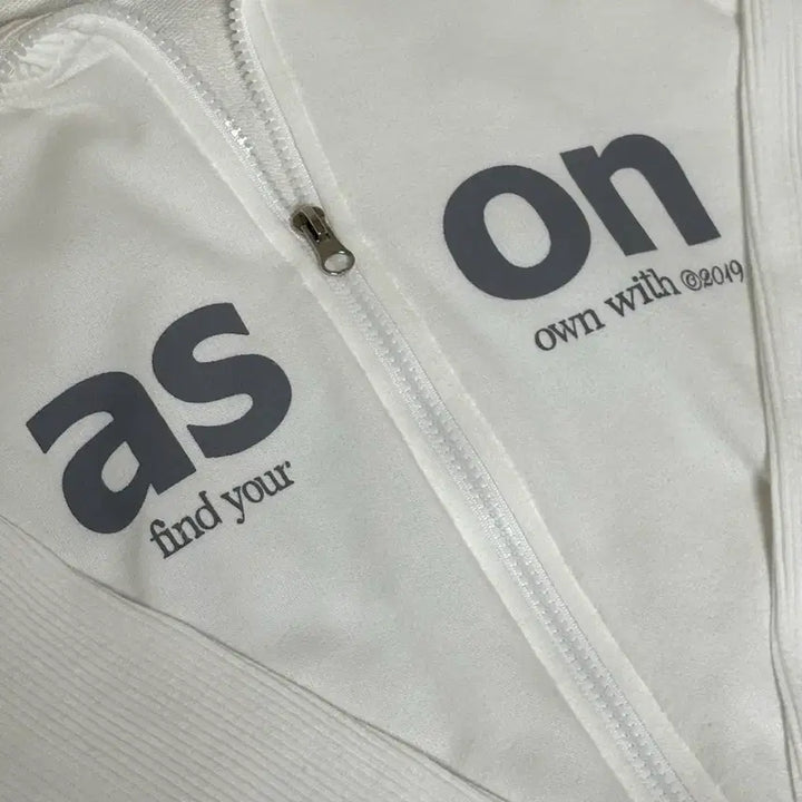 [BUNJANG] As On Salt Zip-Up White Jacket / 애즈온 솔트 집업 salt zip-up