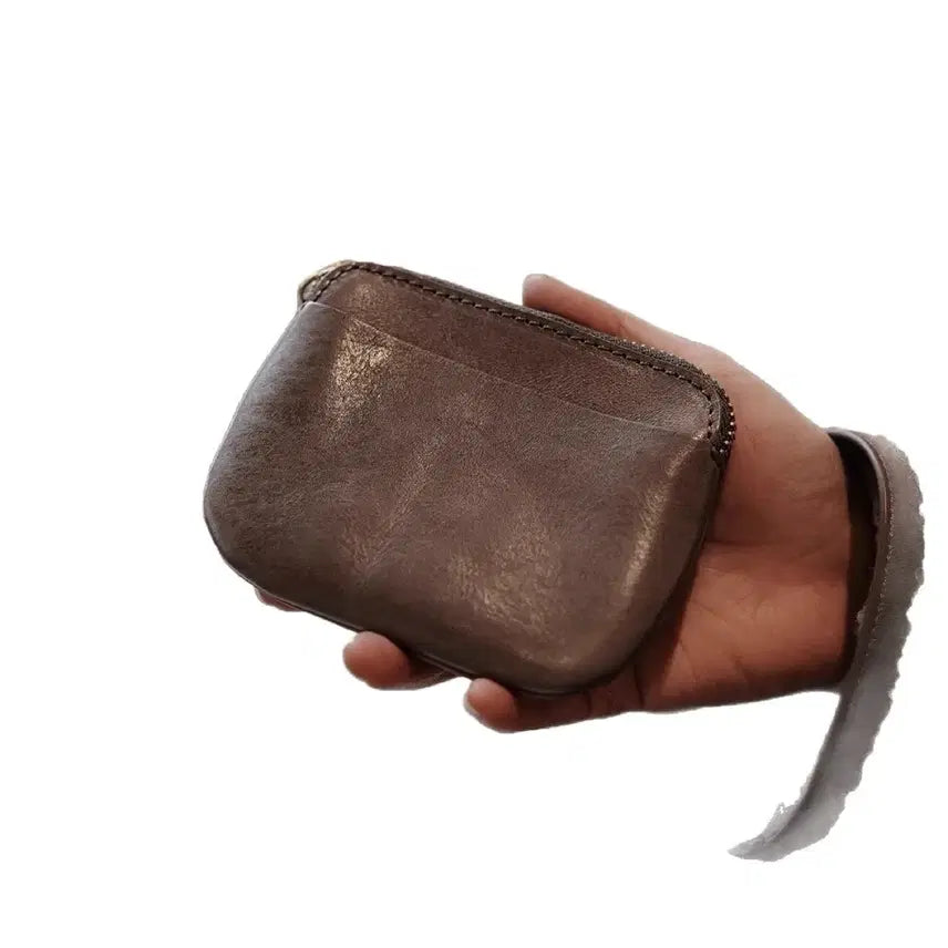[BUNJANG] Mini Brown PU Wallet / 지갑 동전지갑 립스틱지갑 수납백 미니파우치