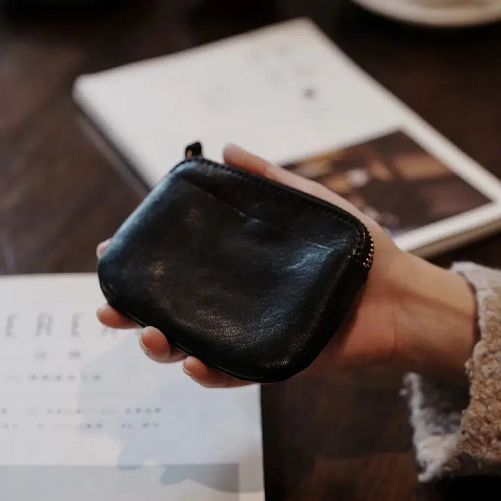 [BUNJANG] Mini Brown PU Wallet / 지갑 동전지갑 립스틱지갑 수납백 미니파우치