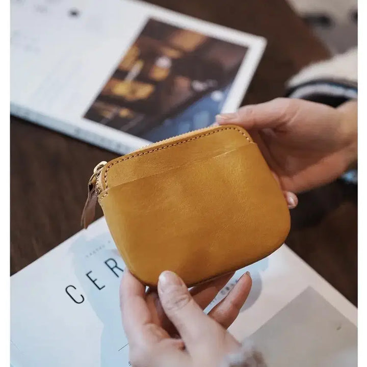 [BUNJANG] Mini Brown PU Wallet / 지갑 동전지갑 립스틱지갑 수납백 미니파우치