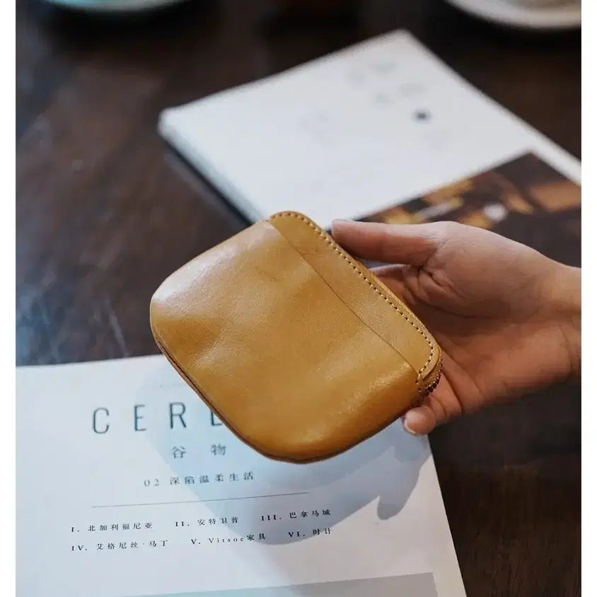 [BUNJANG] Mini Brown PU Wallet / 지갑 동전지갑 립스틱지갑 수납백 미니파우치