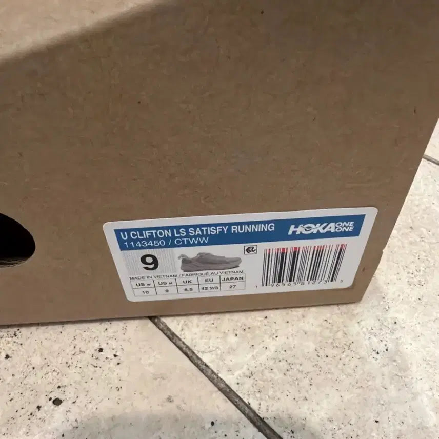 [BUNJANG] Hoka x Satisfy Clifton LS Celadon Tint Whisper White Sneakers / 호카 x 새티스파이 클리프톤 LS 셀라돈 틴트 위스퍼 화이트
