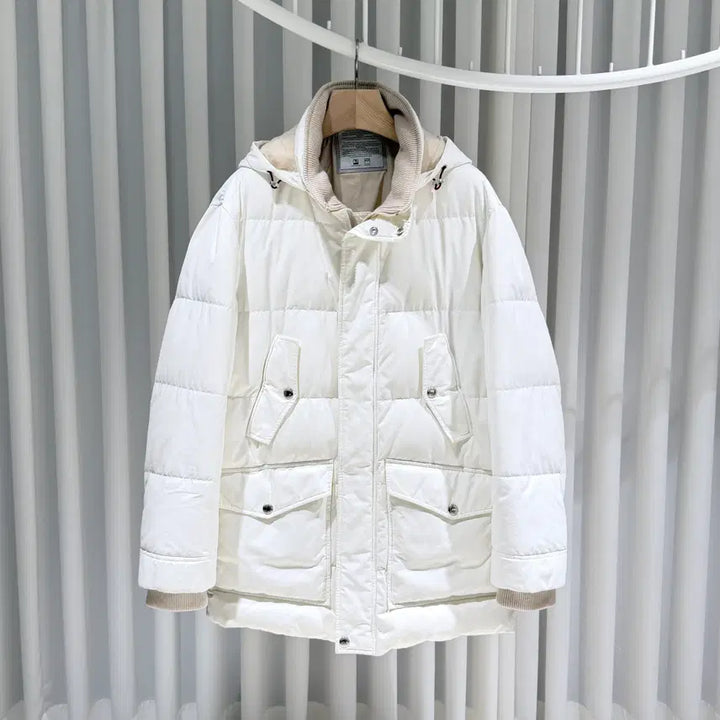 [BUNJANG] Brunello Cucinelli Taffeta Corduroy Hooded Down Jacket / ( S+ / L ) 브루넬로쿠치넬리 타프타 코듀로이 후드패딩