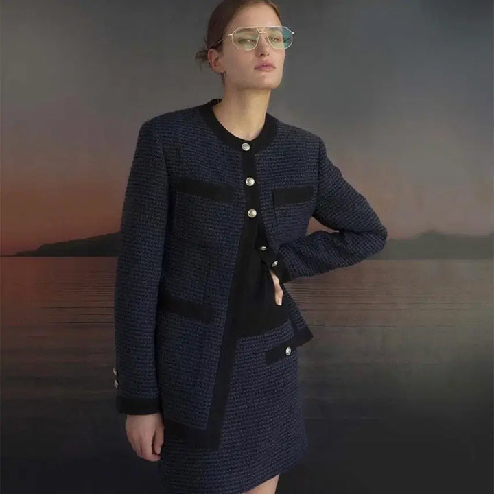 [BUNJANG] Loeuvre 23 Trimming Button Tweed Jacket / 루에브르 23년 트리밍버튼 트위드 자켓 올드머니룩 하객룩 출근룩