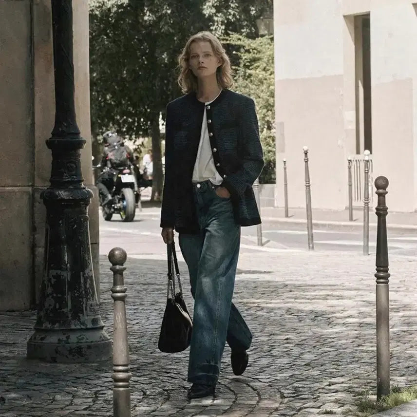 [BUNJANG] Loeuvre 23 Trimming Button Tweed Jacket / 루에브르 23년 트리밍버튼 트위드 자켓 올드머니룩 하객룩 출근룩