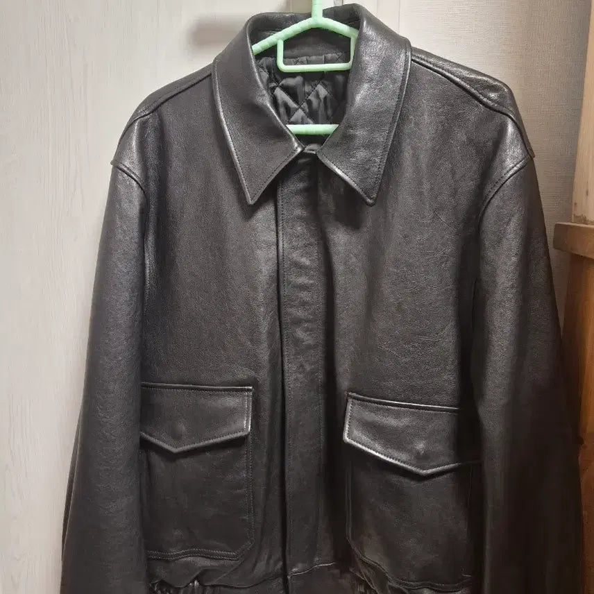 [BUNJANG] Cour A-2 Lambskin Leather Jacket L Size / 쿠어 A-2 램스킨 가죽자켓 L사이즈