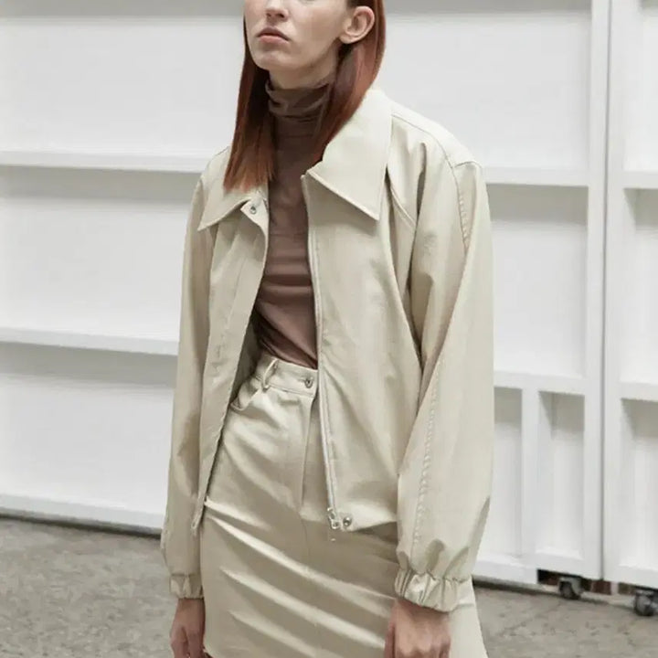 [BUNJANG] Amour moier Leather Jacket / 아무르무아르(Amour moier) 레더점퍼 프리사이즈