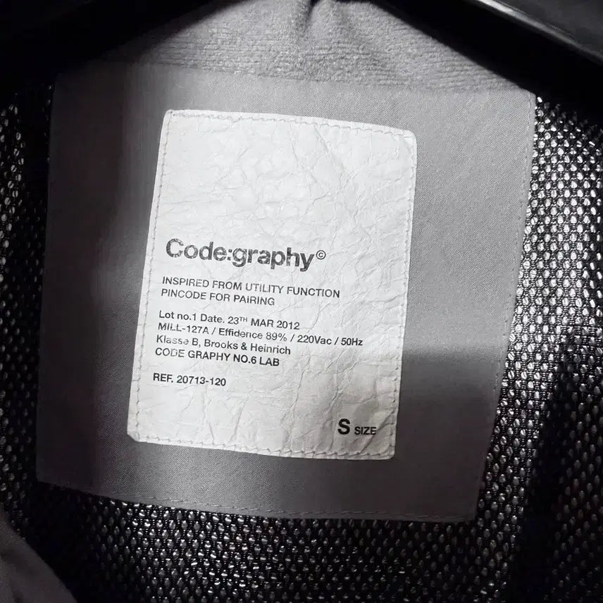 [BUNJANG] Code:Graphy Duck Down Padded Jacket Gray / [S,90]코드그라피 패딩 자켓 덕다운 그레이