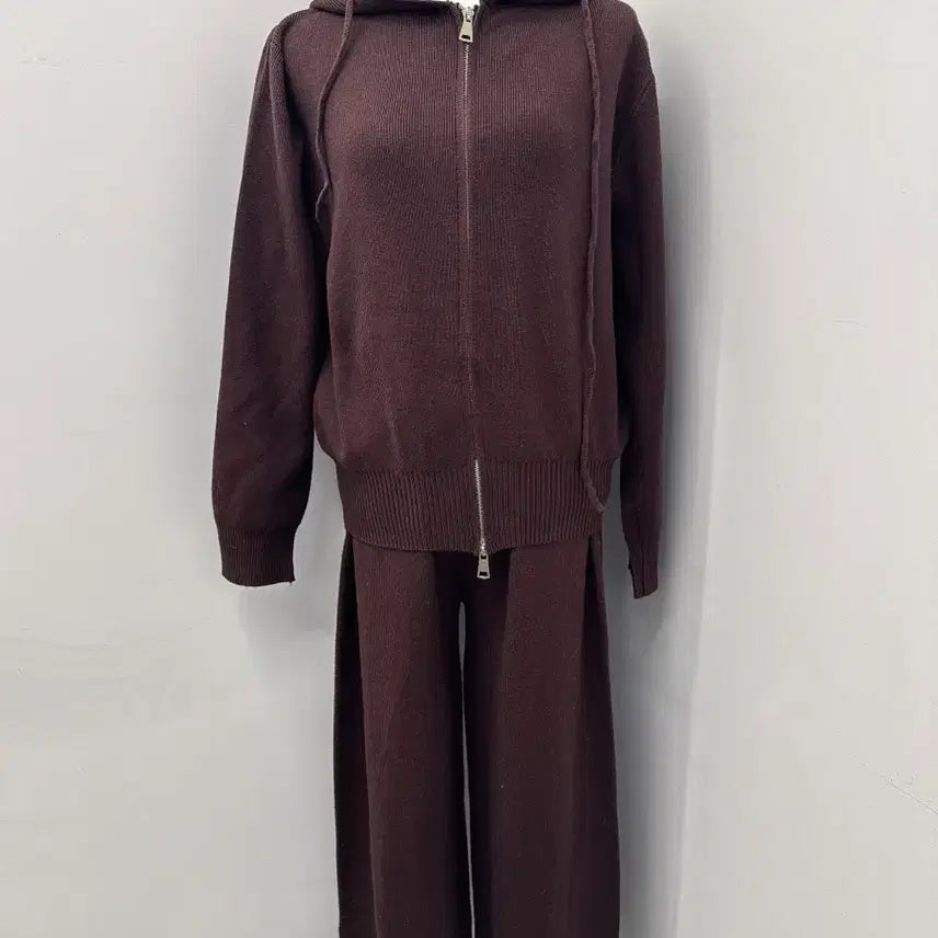 [BUNJANG] Brown Two-Piece Set / 브라운 보들 투피스