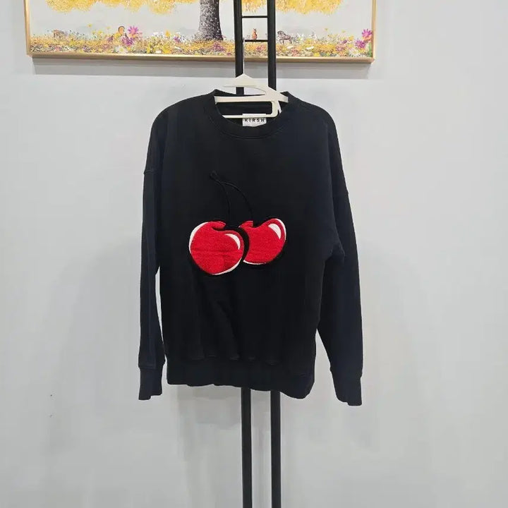 [BUNJANG] Kirsh Cherry Sweatshirt Black / 키르시 체리 맨투맨 블랙