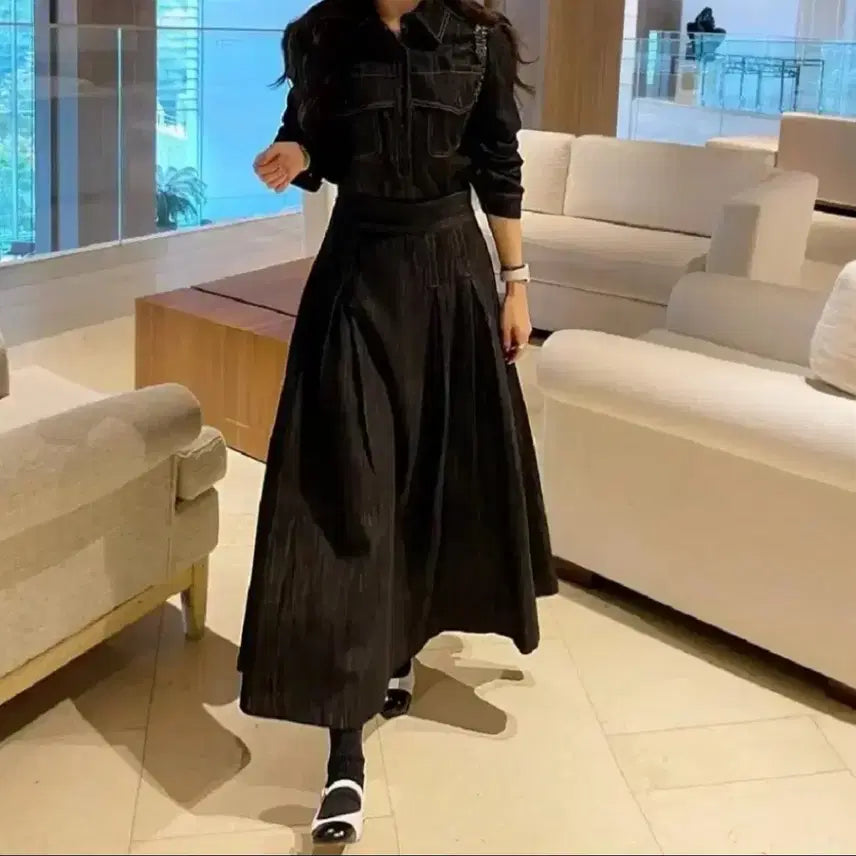 [BUNJANG] Luxury Denim Two-Piece Set / 럭셜 데님투피스 셋업세트