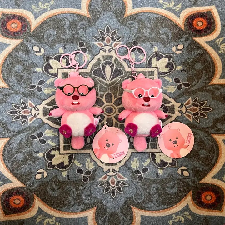 [BUNJANG] Zanmang Loopy Glasses Keyring Doll / 잔망루피_안경 키링 인형 새상품