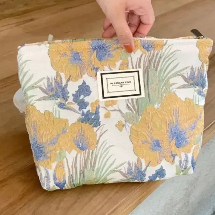 [BUNJANG] Floral Pattern Pouch / 플라워 패턴 파우치(새상품)