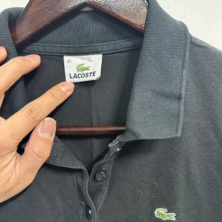[BUNJANG] Lacoste Black Long Sleeve Polo Shirt / [만원 아라비아빈티지]라코스테 블랙 긴팔 카라 티셔츠 42