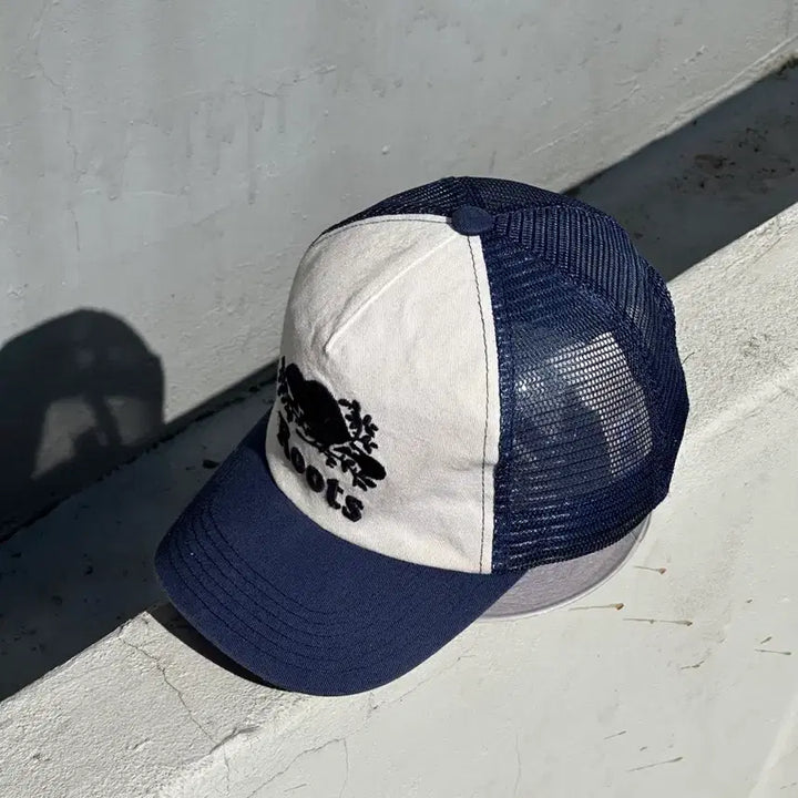 [BUNJANG] Roots Navy Trucker Ball Cap / [F] 루츠 네이비 트러커 볼캡 모자