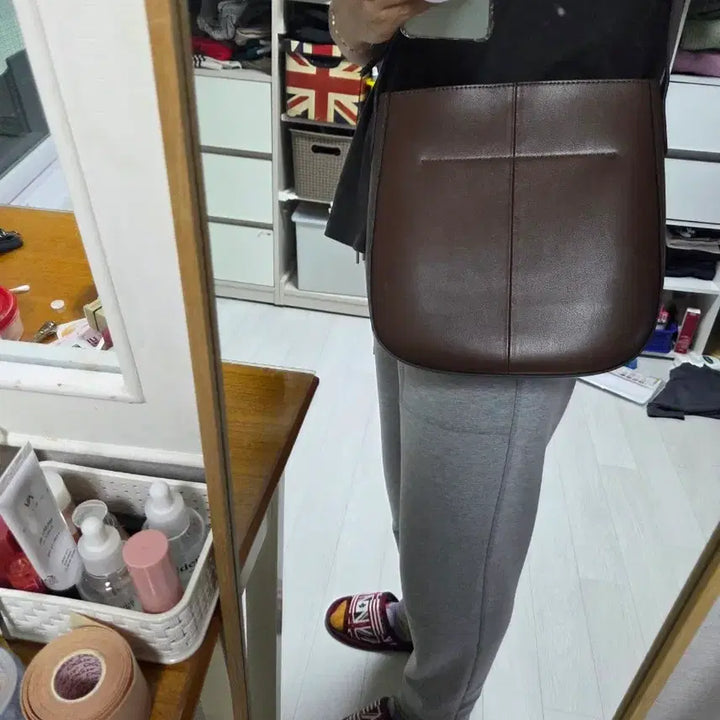 [BUNJANG] Brown Leather Shoulder Bag / 여성가방