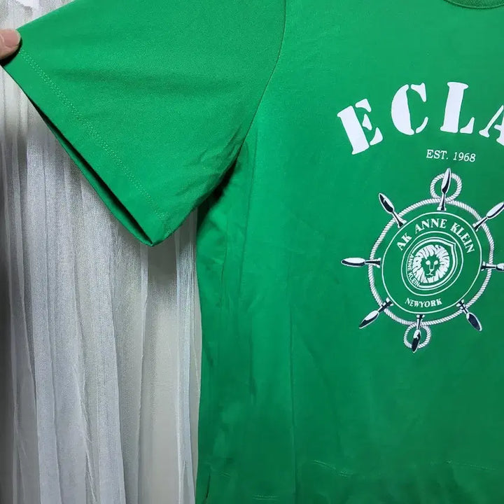 [BUNJANG] Anne Klein Green Short Sleeve T-shirt / 앤클라인 그린 반팔 티셔츠