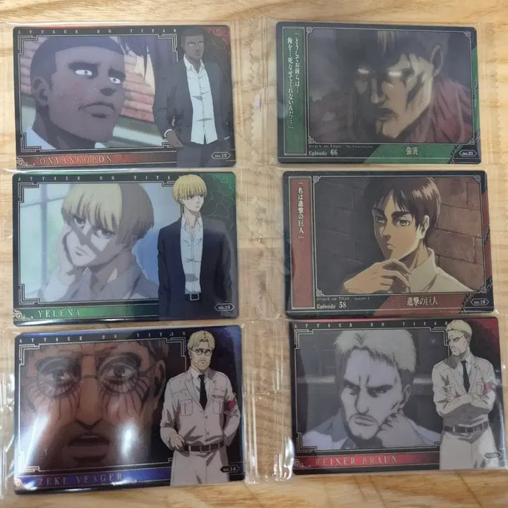 [BUNJANG] Attack on Titan Wafer Card Bundle Set / 진격의 거인 웨하스 카드 6장 일괄