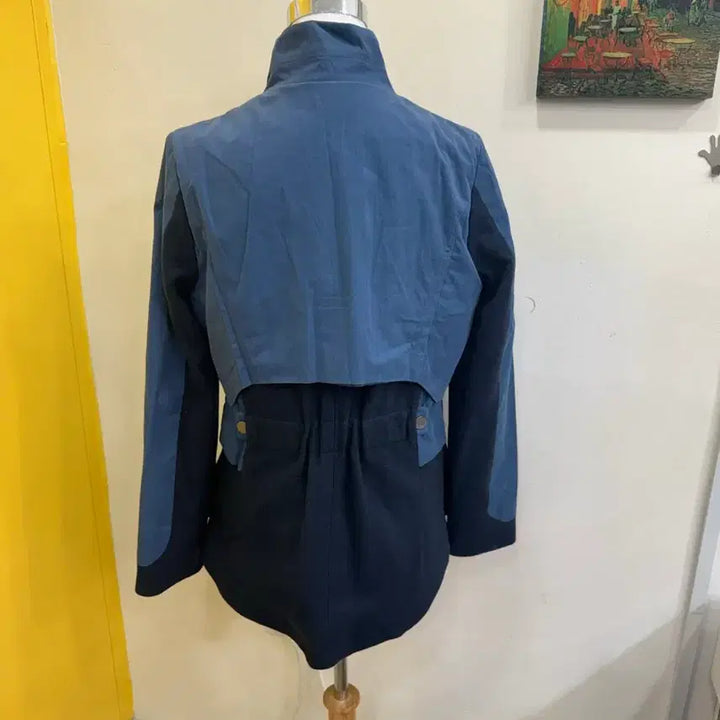 [BUNJANG] G-Cut High-Neck Color Block Coat / 지컷 울 배색 하이넥 코트 66 / 고급스러운 세미오피스룩