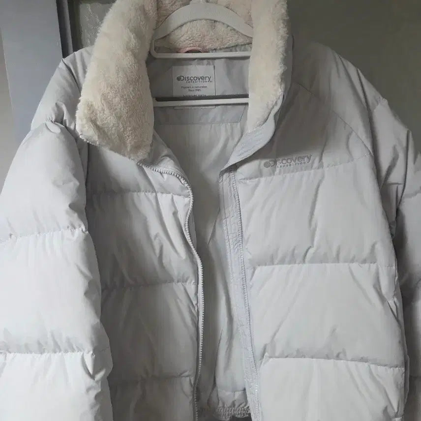 [BUNJANG] Discovery Olive RDS Short Padded Jacket / 디스커버리 올리브 RDS 숏패딩 그레이 90