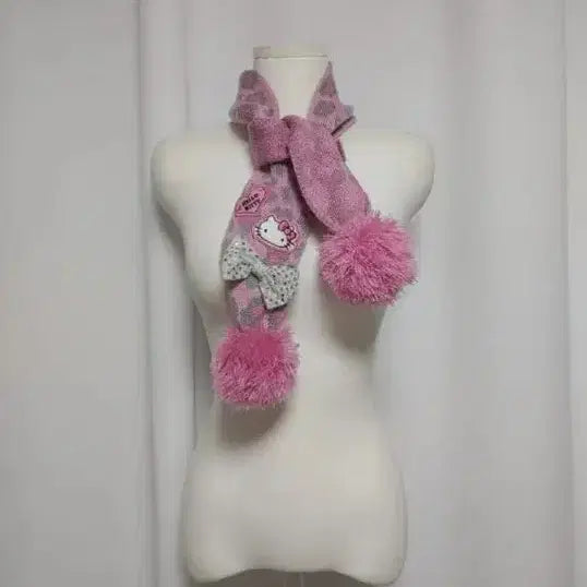 [BUNJANG] Sanrio Hello Kitty Ribbon Muffler Vintage Scarf / 산리오 헬로키티 리본 머플러 빈티지목도리 달천 핀터깔 y2k 로리타
