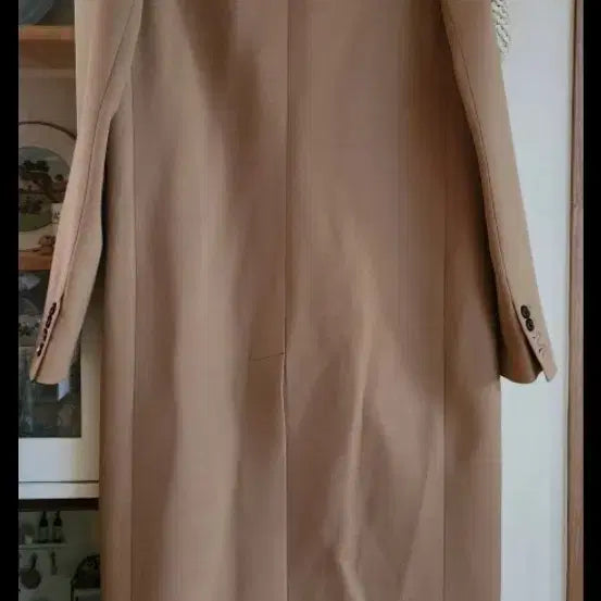 [BUNJANG] DEWL Double Breasted Coat Beige / DEWL 더블 브레스트 코트 베이지 55~날씬66