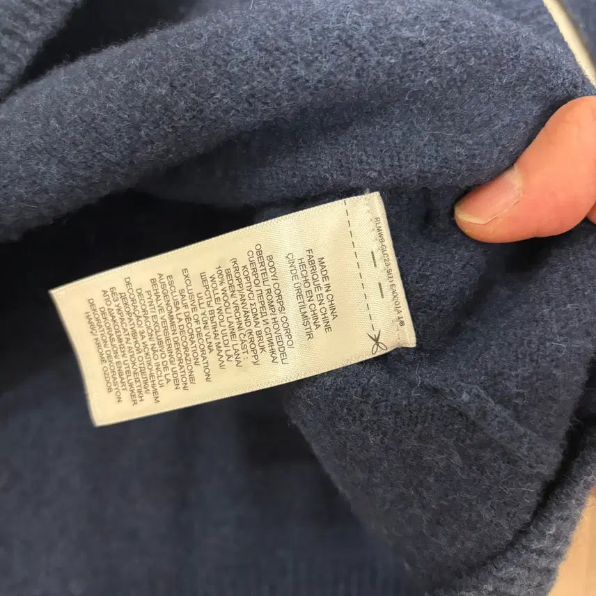 [BUNJANG] Polo Navy Knit Sweater / 폴로 네이비 니트