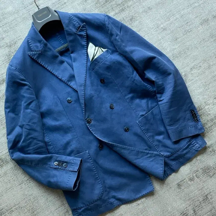 [BUNJANG] Rubiam Double Jacket with Handkerchief / 루비암 명작 가먼트다이드 더블 자켓 italy made 행거치프 포함