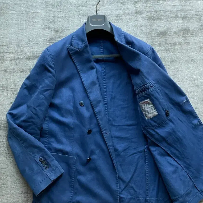 [BUNJANG] Rubiam Double Jacket with Handkerchief / 루비암 명작 가먼트다이드 더블 자켓 italy made 행거치프 포함