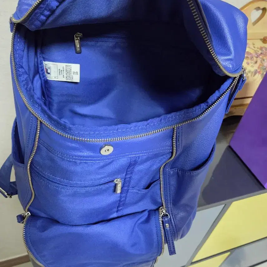 [BUNJANG] FILA Blue Backpack / FILA 필라 블루 백팩 가방